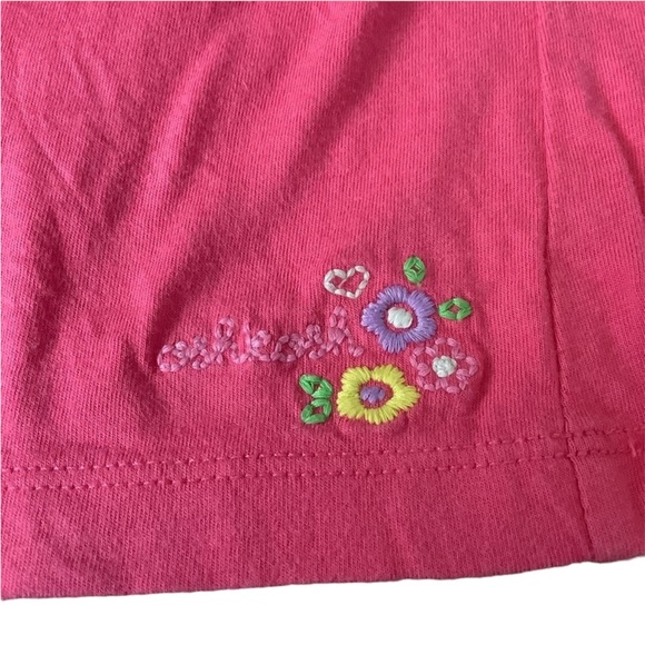 BOGO 🥳 Oshkosh B’gosh cap sleeve tank top shirt / girls 6X / pink embroidered - Picture 4 of 5